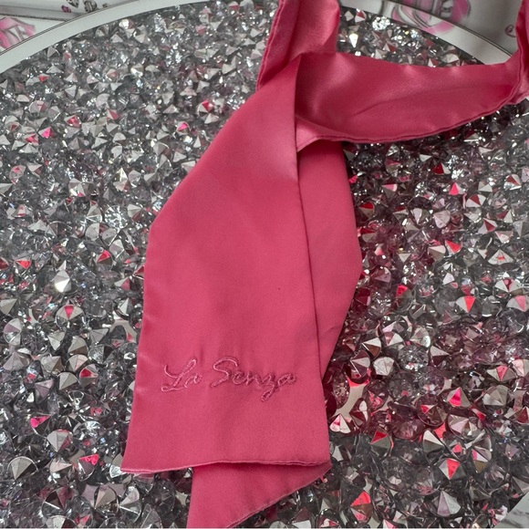 La senza robe kimono lightweight silky satiny neon pink with waist tie - Picture 6 of 12